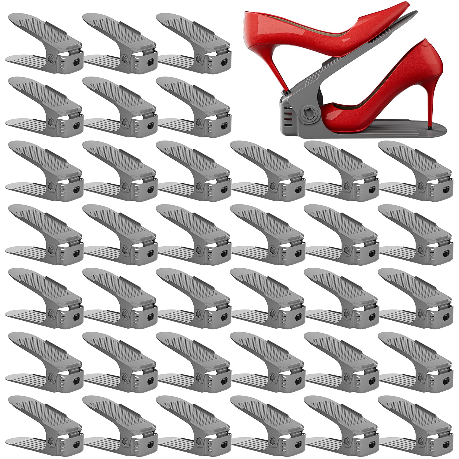 Neprock vue avant du lot de range-chaussures montrant gain d'espace
