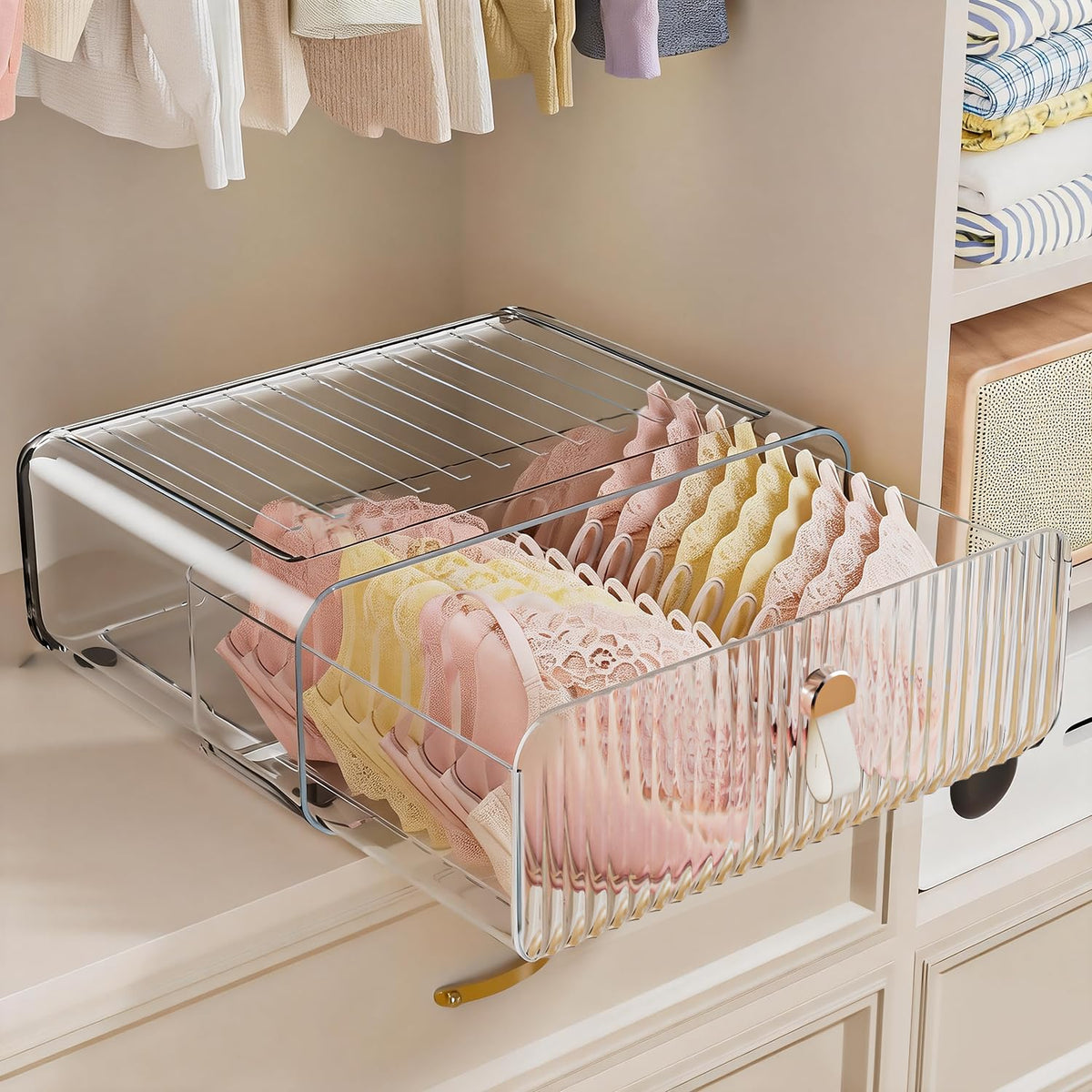 Neprock face avant en acrylique transparent montrant contenu protégé