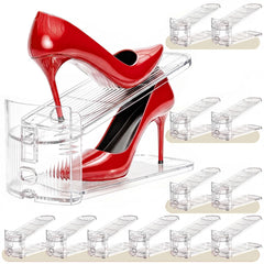 Neprock vue de face du range-chaussures transparent, maximise espace