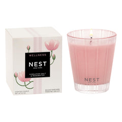 NEST New York bougie face en verre rose, élégant objet décoratif