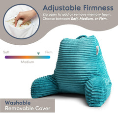 Nestl coussin en usage au lit facilitant lecture et relaxation