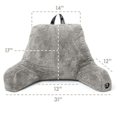 Nestl coussin utilisé au lit par une personne lisant, soutien dorsal amélioré