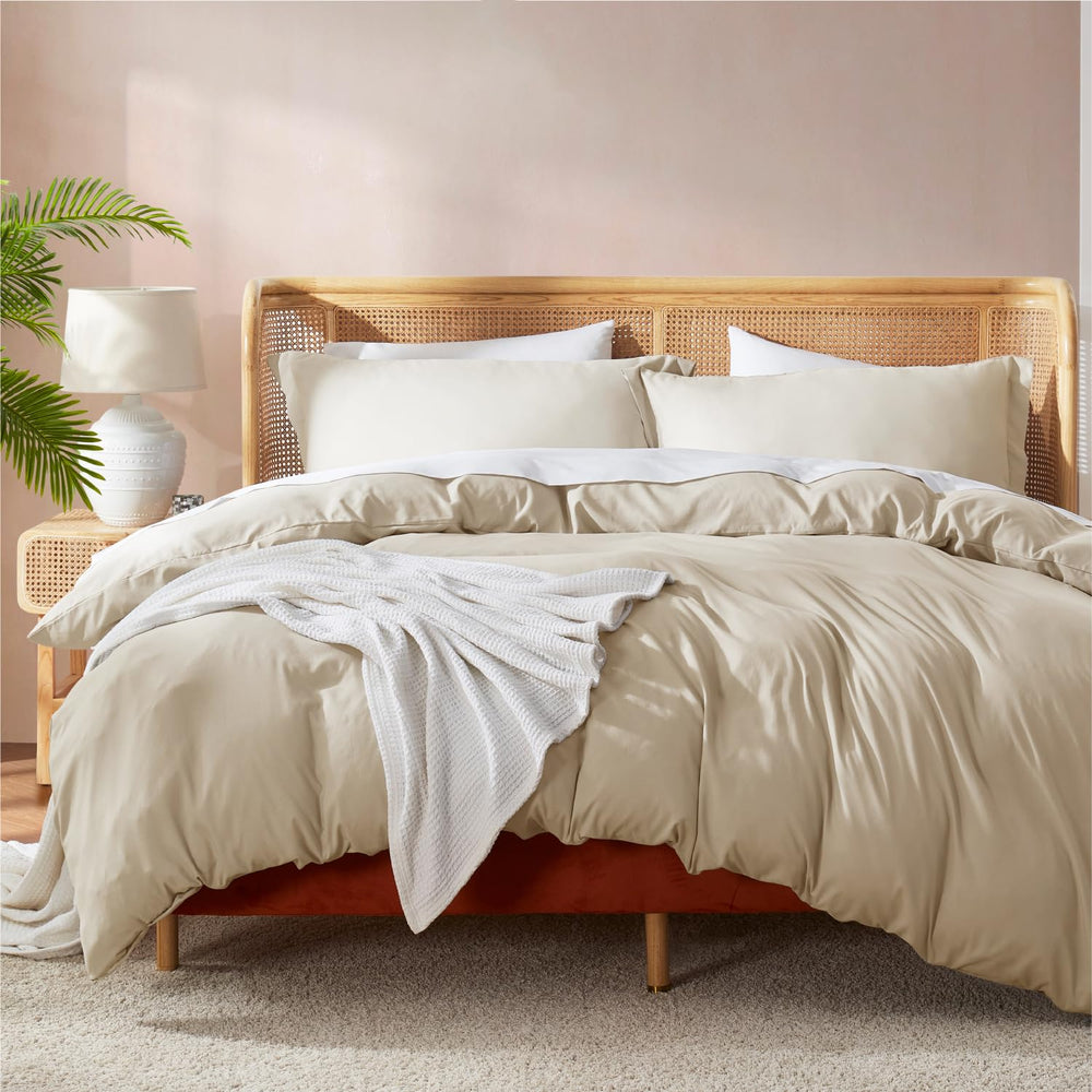 Nestl housse beige face entière montrant un rendu net et cosy