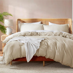 Nestl housse beige face entière montrant un rendu net et cosy