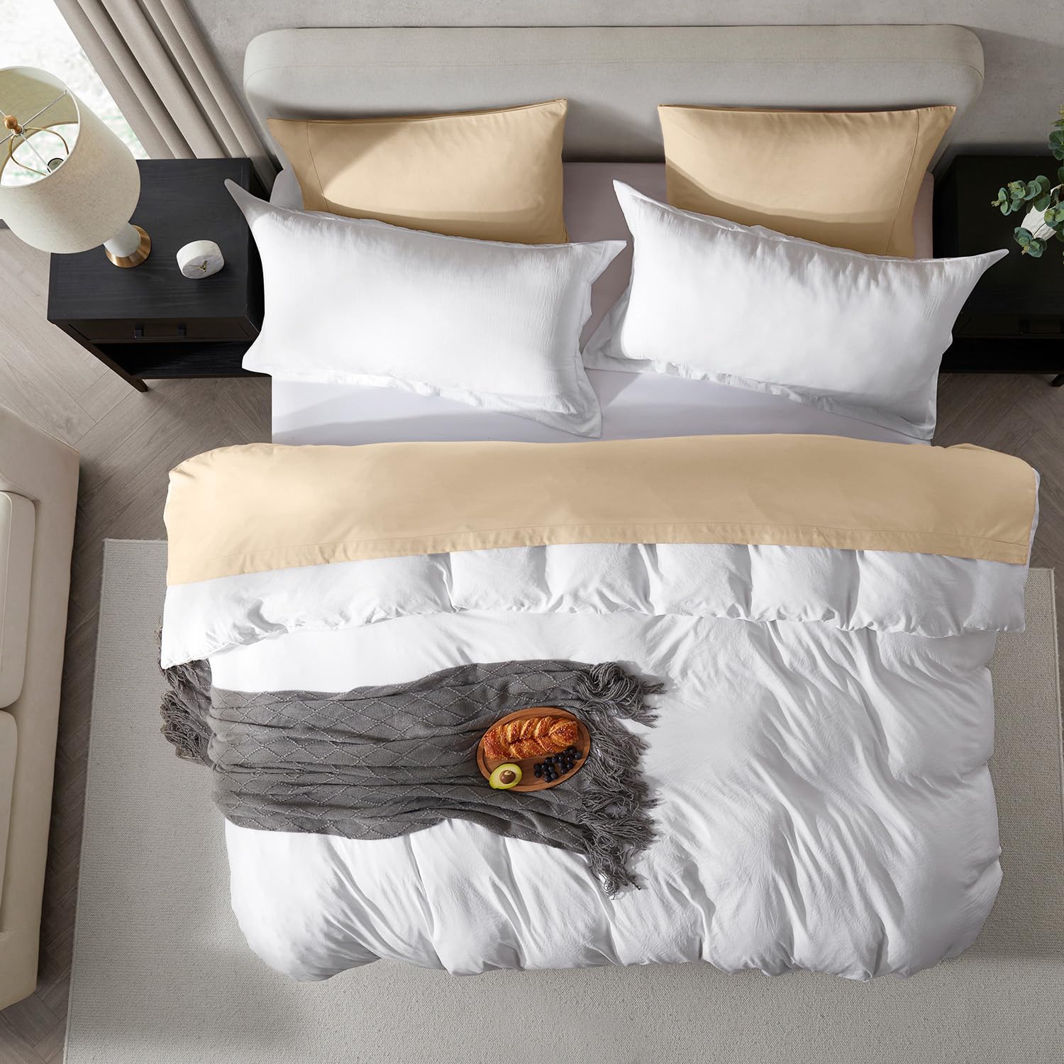 Nestl taie d'oreiller 20x26 avec parement pour un look soigné