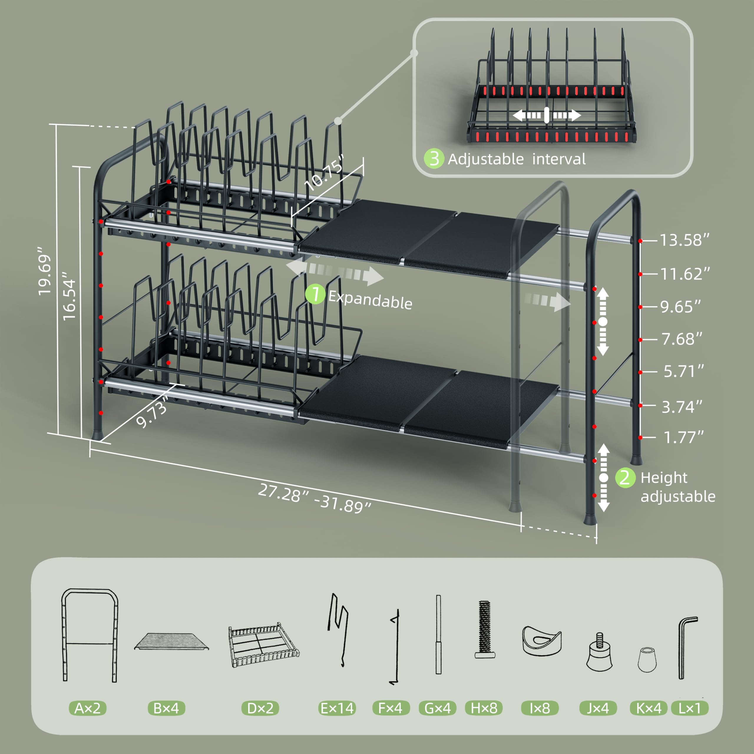 NETEL détail d'un séparateur ajustable pour meilleure organisation