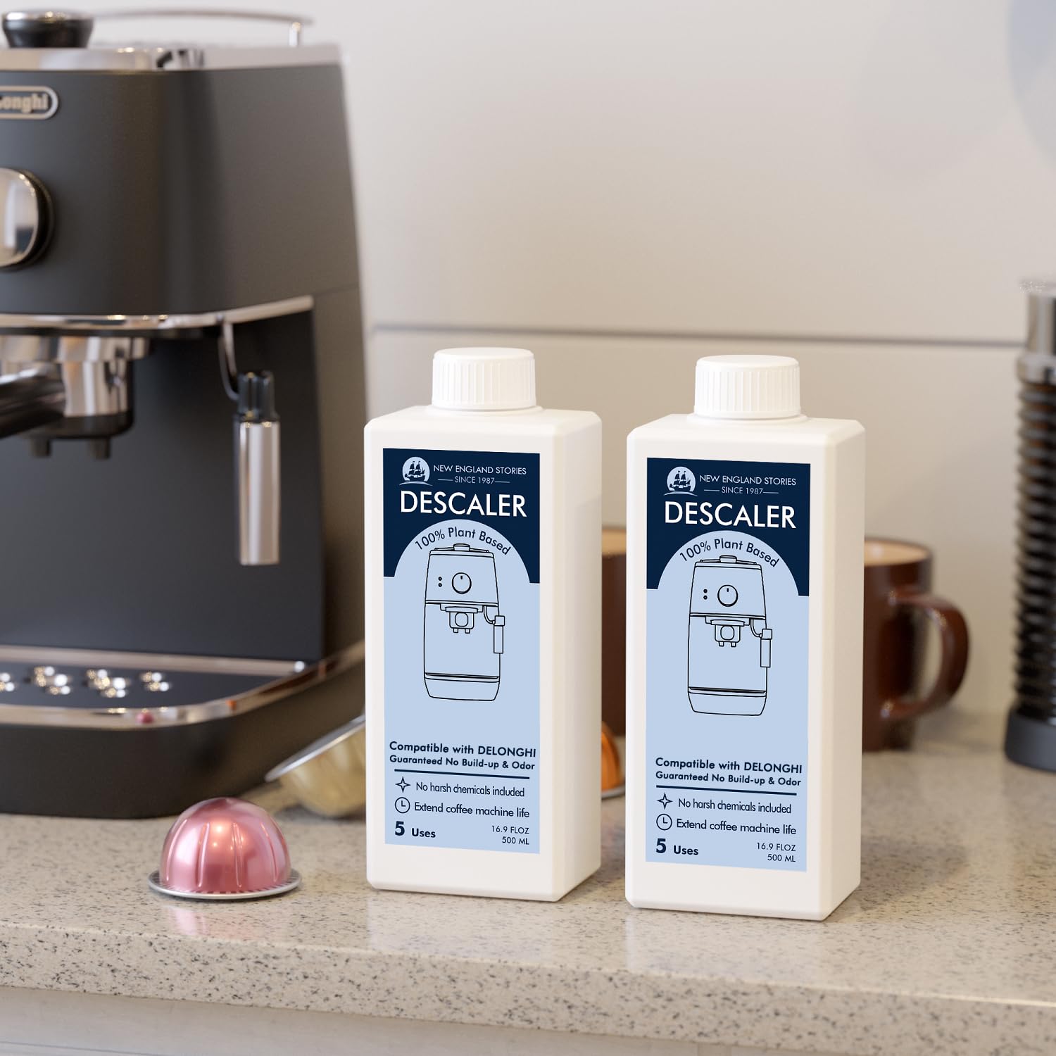 New England Stories emballage double montrant les deux bouteilles pour 10 utilisations