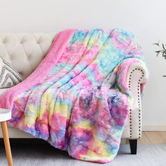 NEWCOSPLAY plaid face avant Dark Rainbow modernise le canapé avec douceur