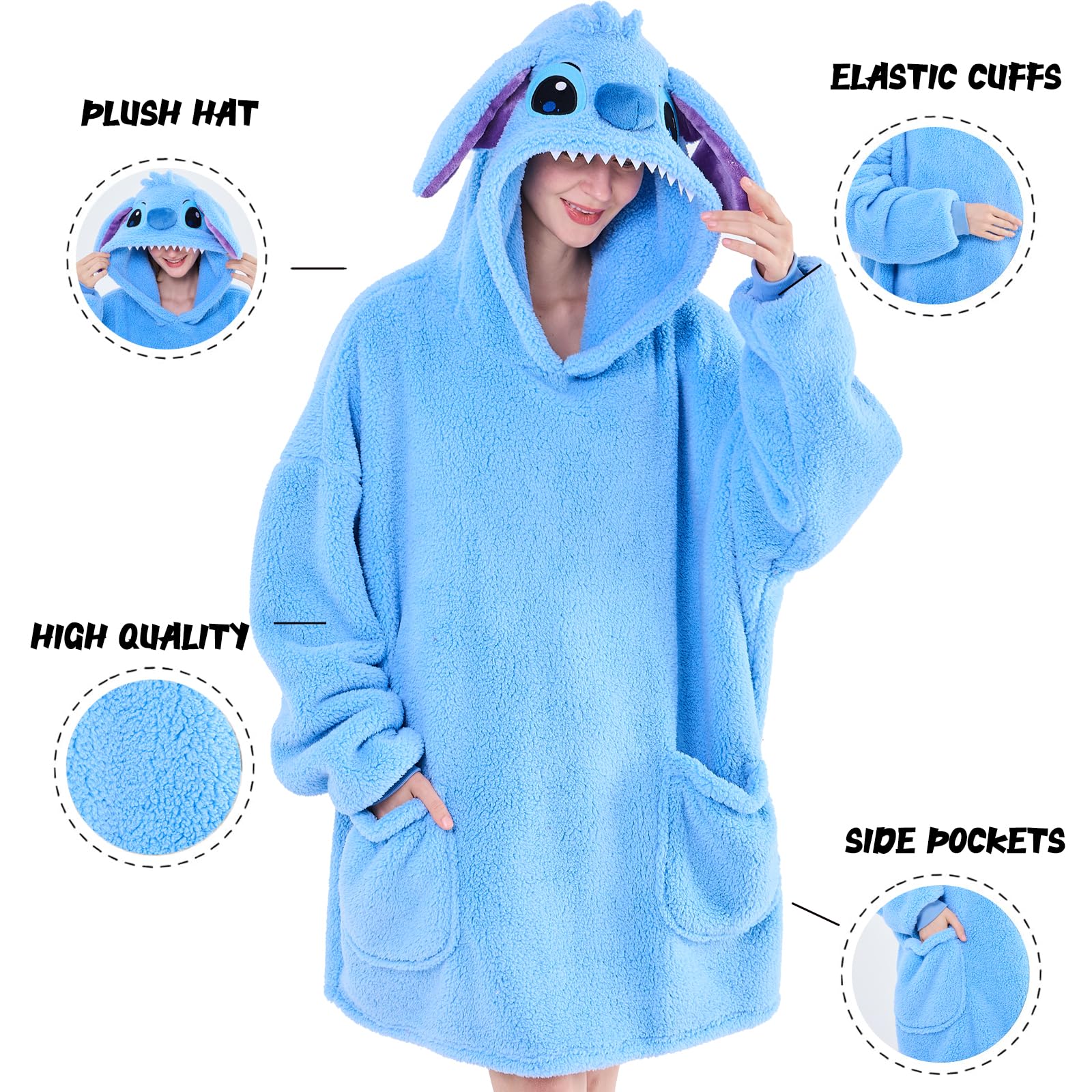 NEWCOSPLAY capuche cartoon visible apportant chaleur ludique