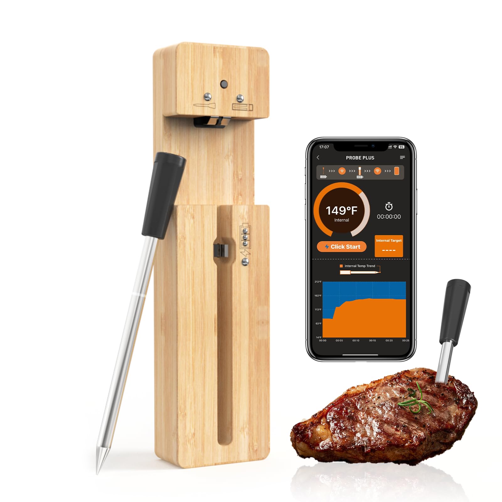 Newise thermomètre emballage avant montrant le produit et avantages