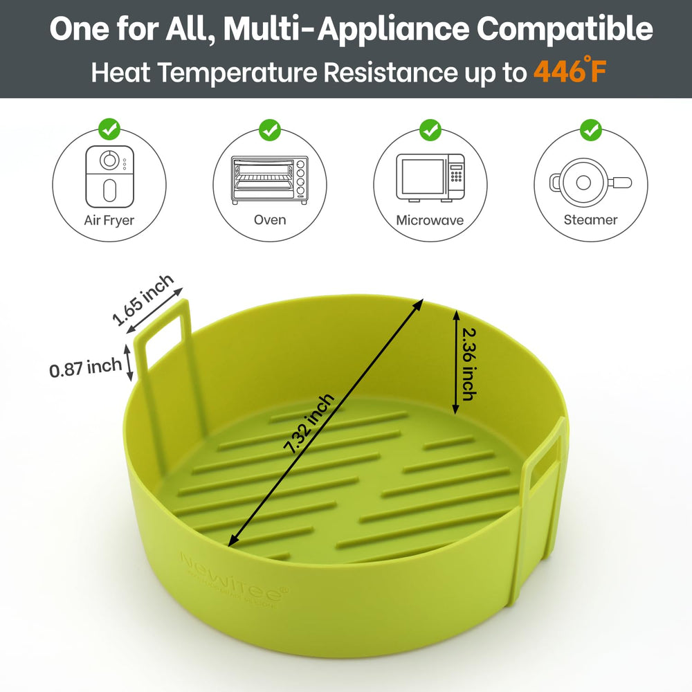 NEWITEE comparaison d'échelle montrant compatibilité avec panier 4 QT