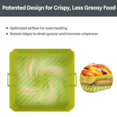 NEWITEE tapis installé dans panier friteuse 5 Qt pour cuisson sans adhérence