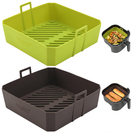 NEWITEE vue avant du lot de 2 tapis silicone facilitant le rangement