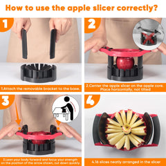 Newness coupe‑pomme base intégrée assurant stabilité et coupes complètes