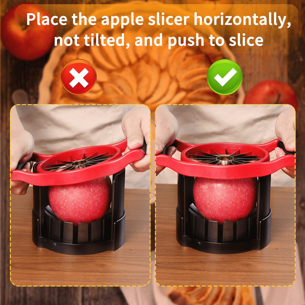 Newness coupe‑pomme comparaison taille montre capacité pour pommes et poires