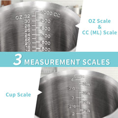 Newness gros plan des graduations OZ ML Cup pour une mesure précise