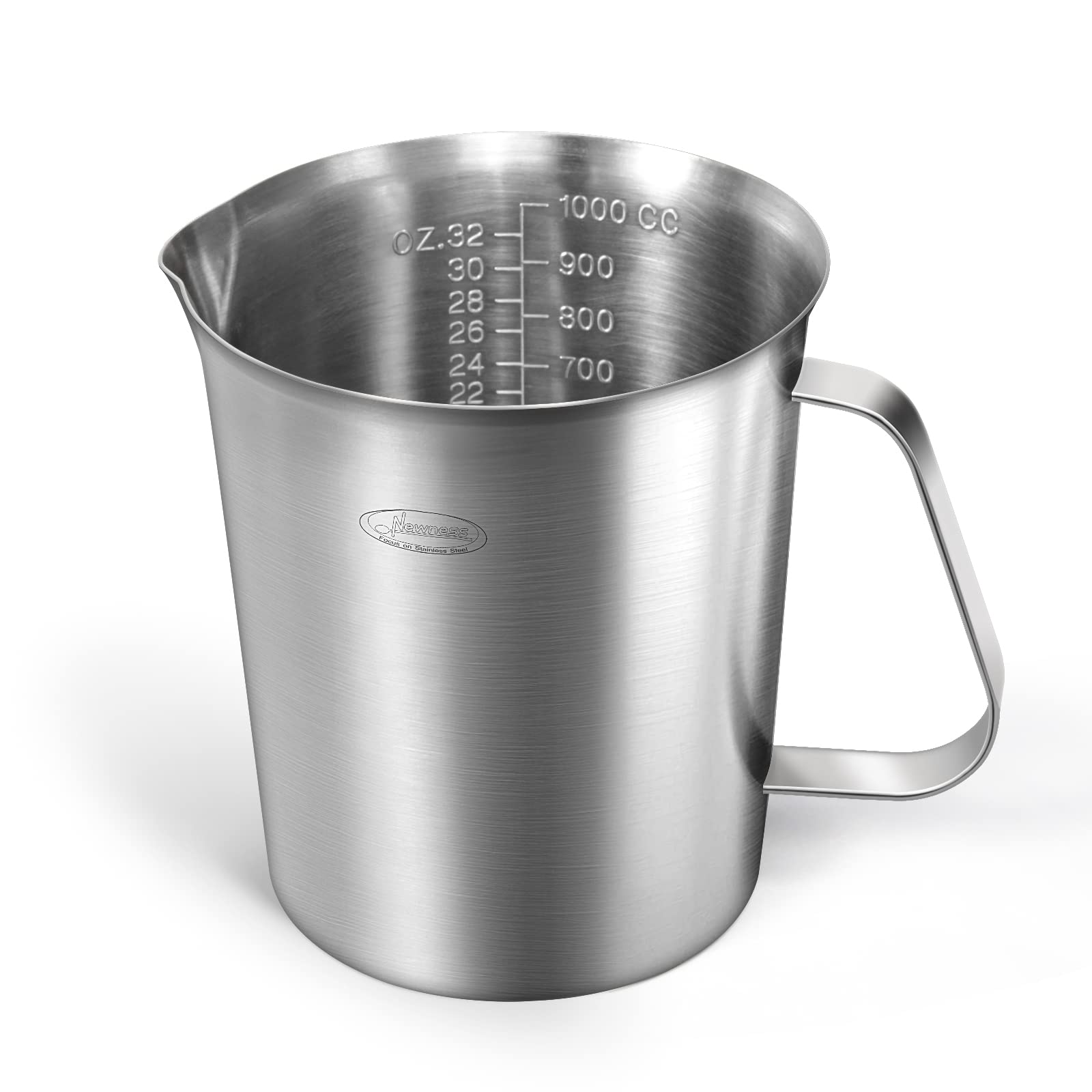 Newness verre doseur face avant montrant l’élégance et la capacité 1 L
