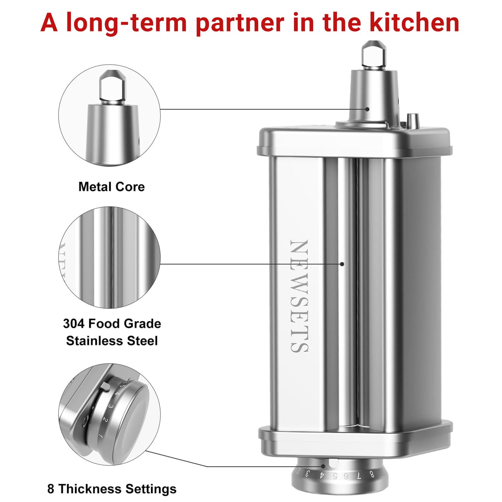 NEWSETS attaché sur mixeur KitchenAid, transformation rapide en machine à pâtes