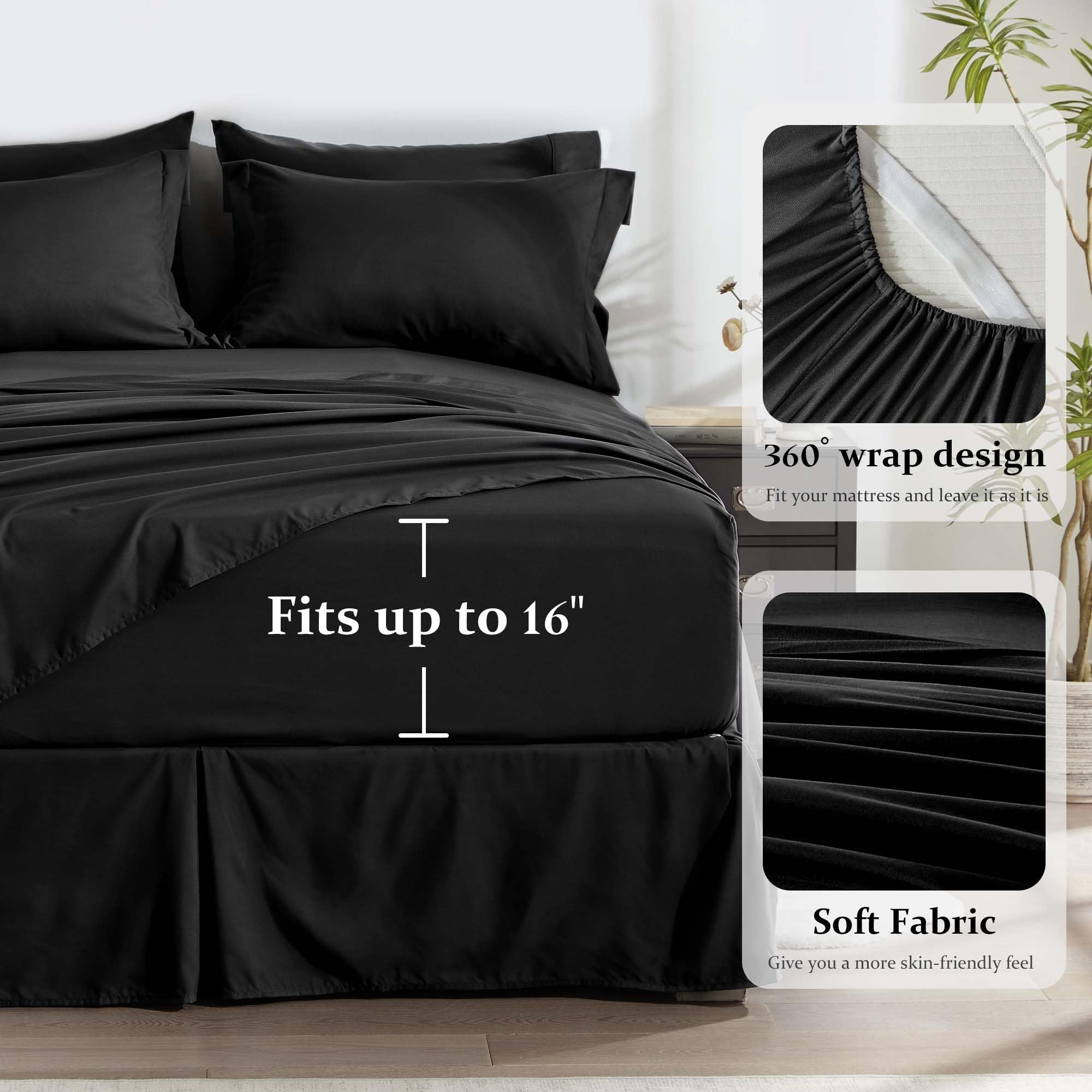 Newspin jupe de lit détail finition élégante pour décoration soignée