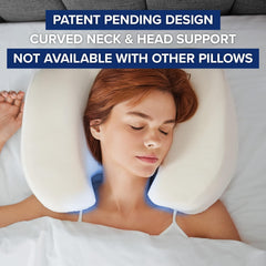 NextSleep gros plan profil montrant la courbe qui épouse la nuque et l'épaule