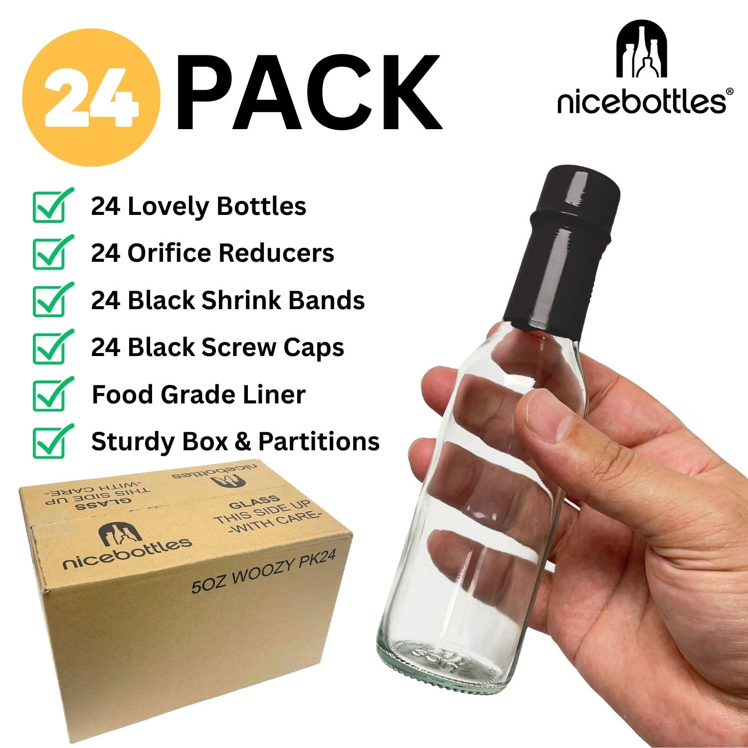 nicebottles gros plan de l'insert dasher pour dosage précis