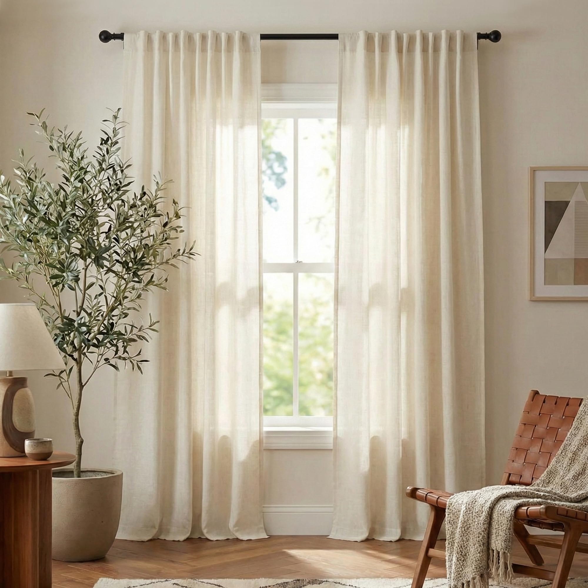 NICETOWN coin chambre stylé avec rideaux pour ambiance chaleureuse