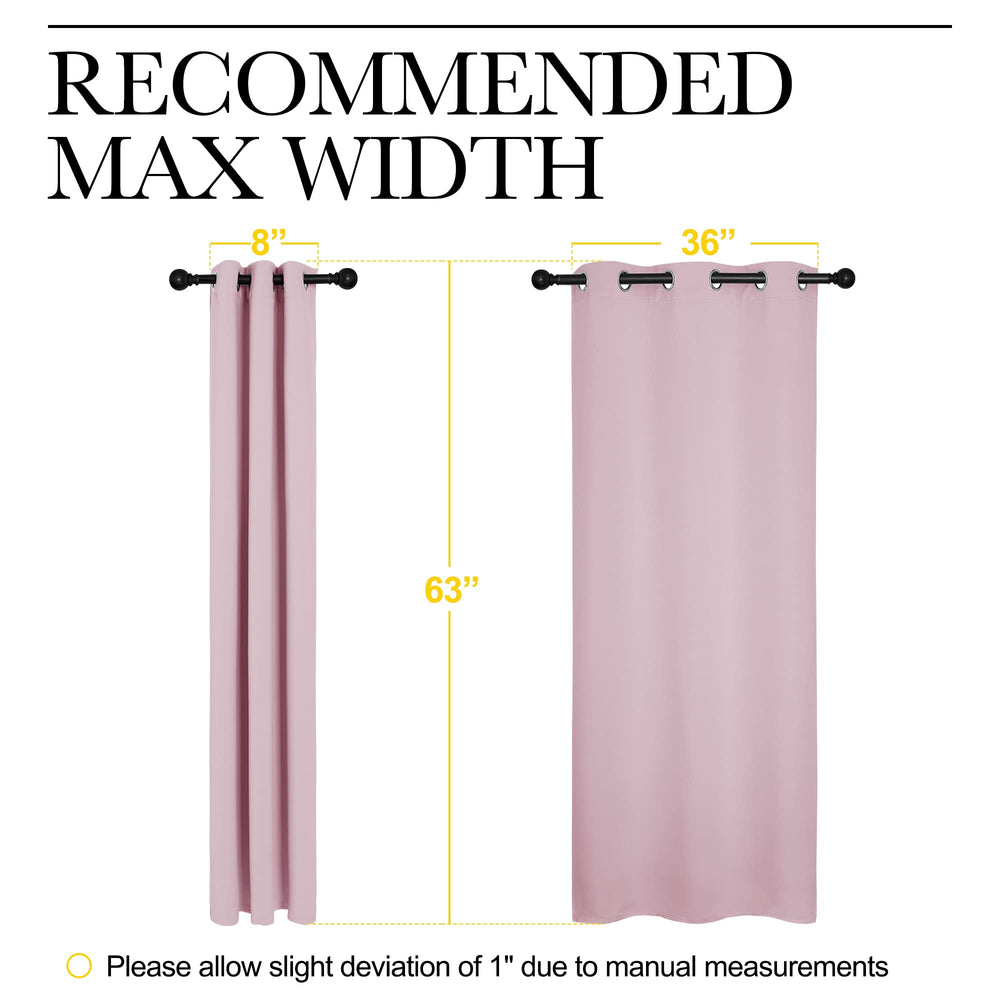 NICETOWN comparaison dimensions montrant 42" x 63" pour choix