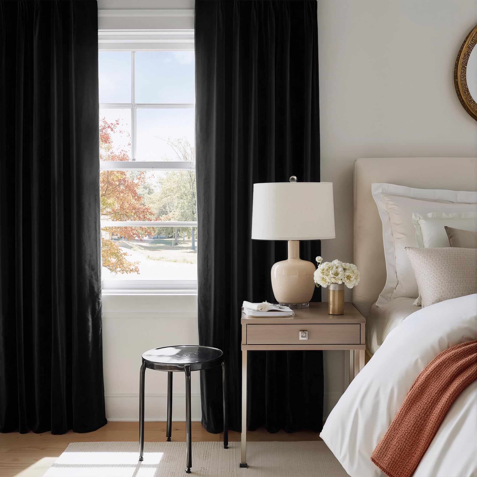 NICETOWN rideau installé en chambre, intimité améliorée et ambiance cosy