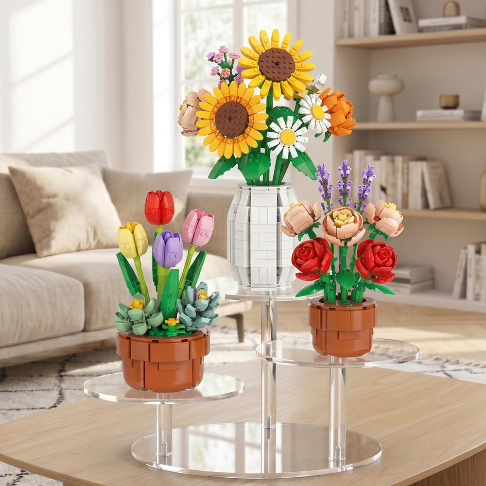 NiHome présentoir avec set LEGO Botanical exposé pour meilleure visibilité