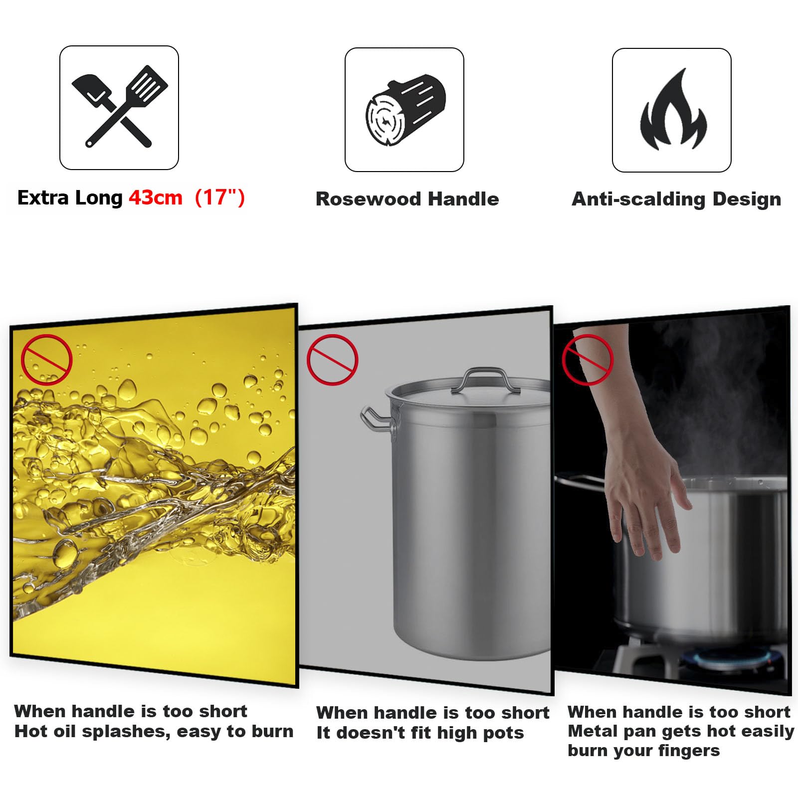 NIITAWH écumoire large pour égoutter efficacement fritures et sauces