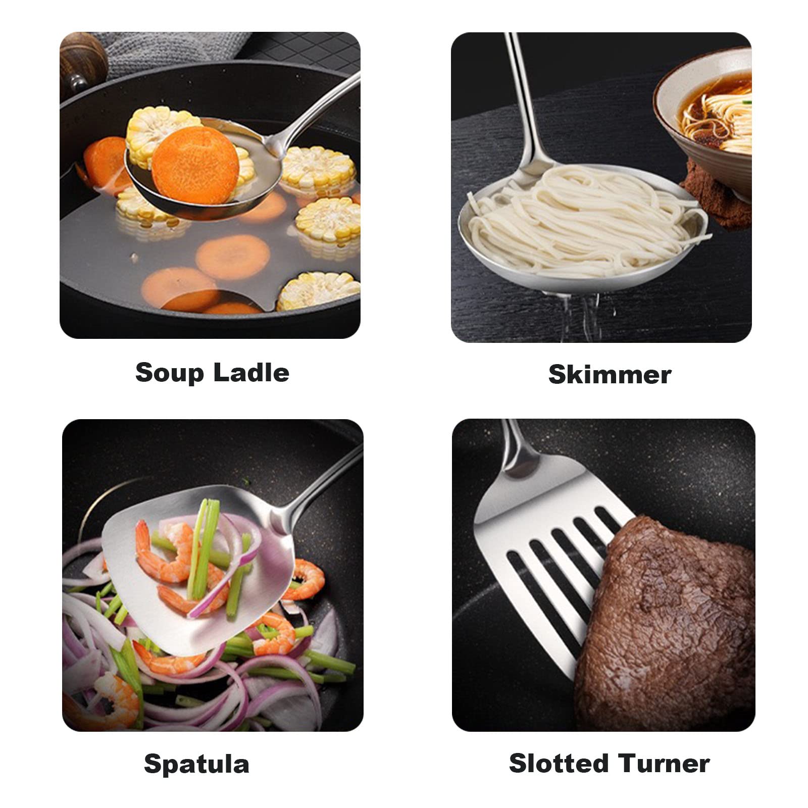 NIITAWH spatule inox bord mince facilitant le retournement précis