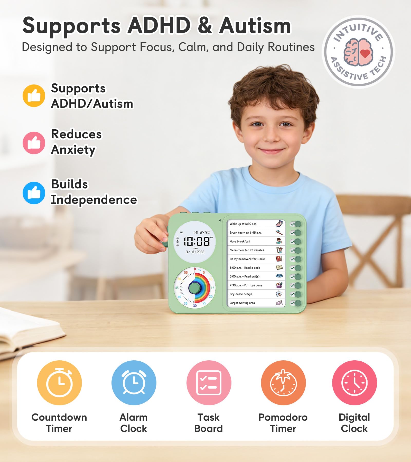 Nikafly en usage sur bureau d'enfant améliorant routine d'étude