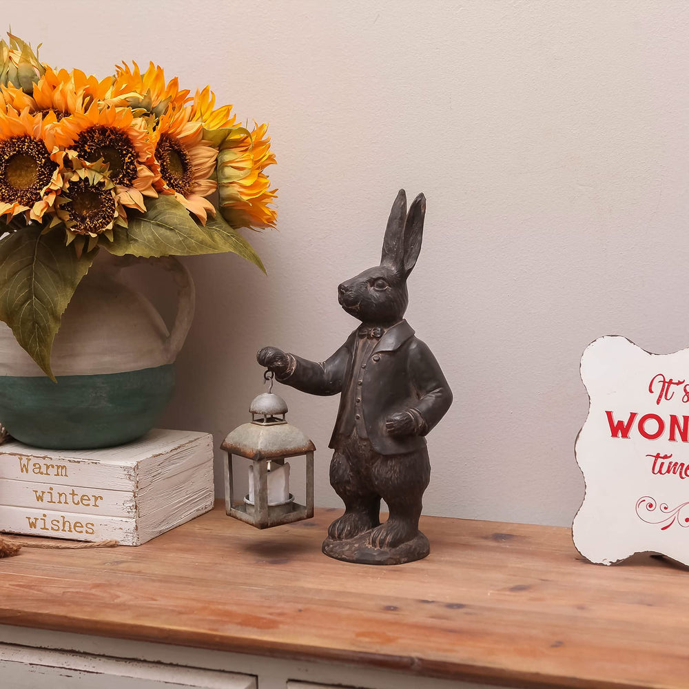 NIKKY HOME détail du visage du lapin montrant finition artisanale