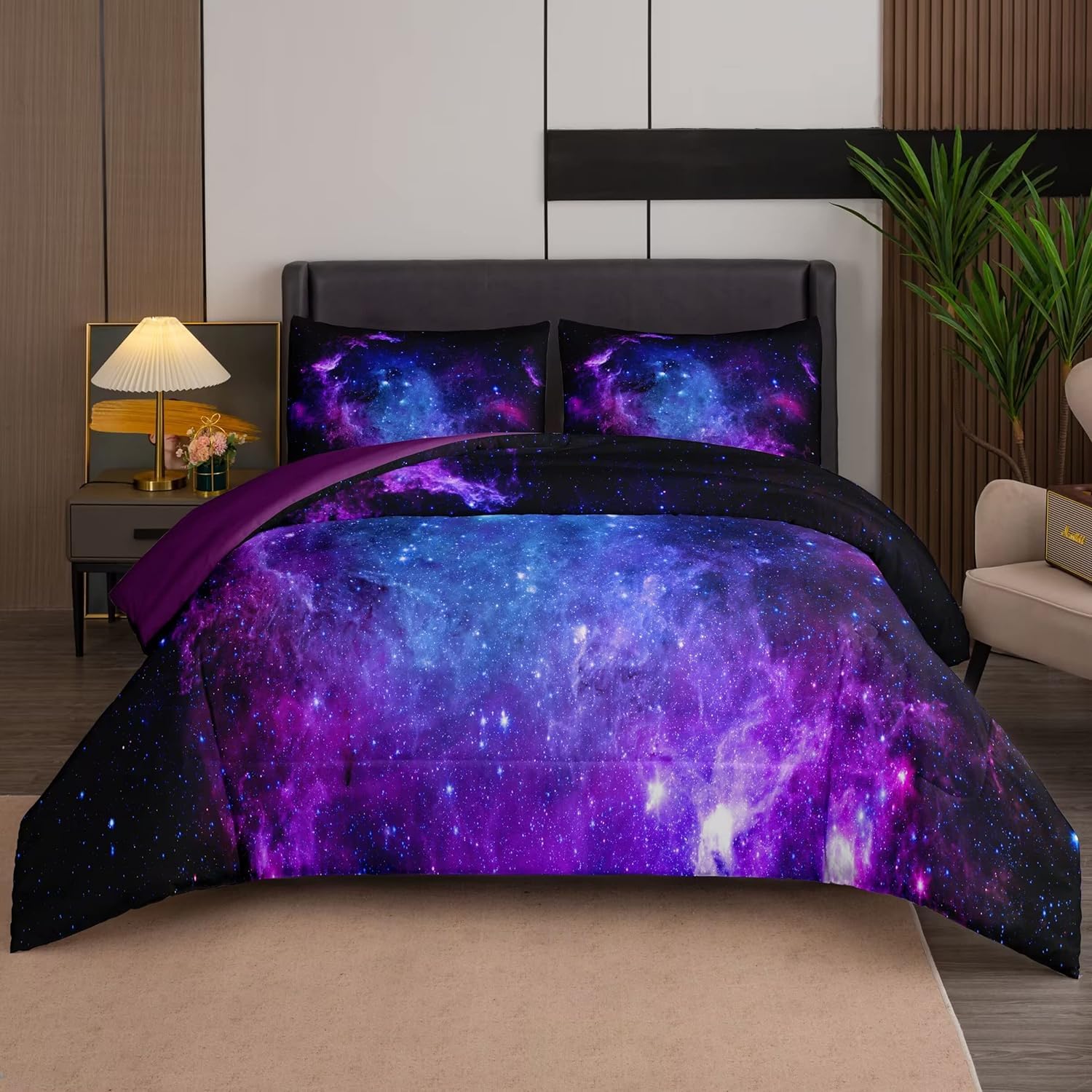 NINENINE parure devant packaging montrant motif galaxie et couleurs vives