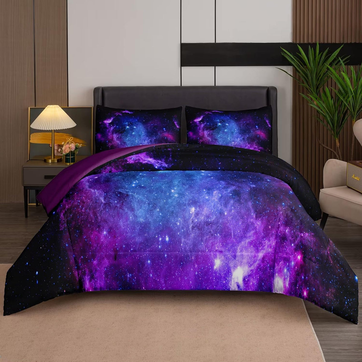 NINENINE parure devant packaging montrant motif galaxie et couleurs vives