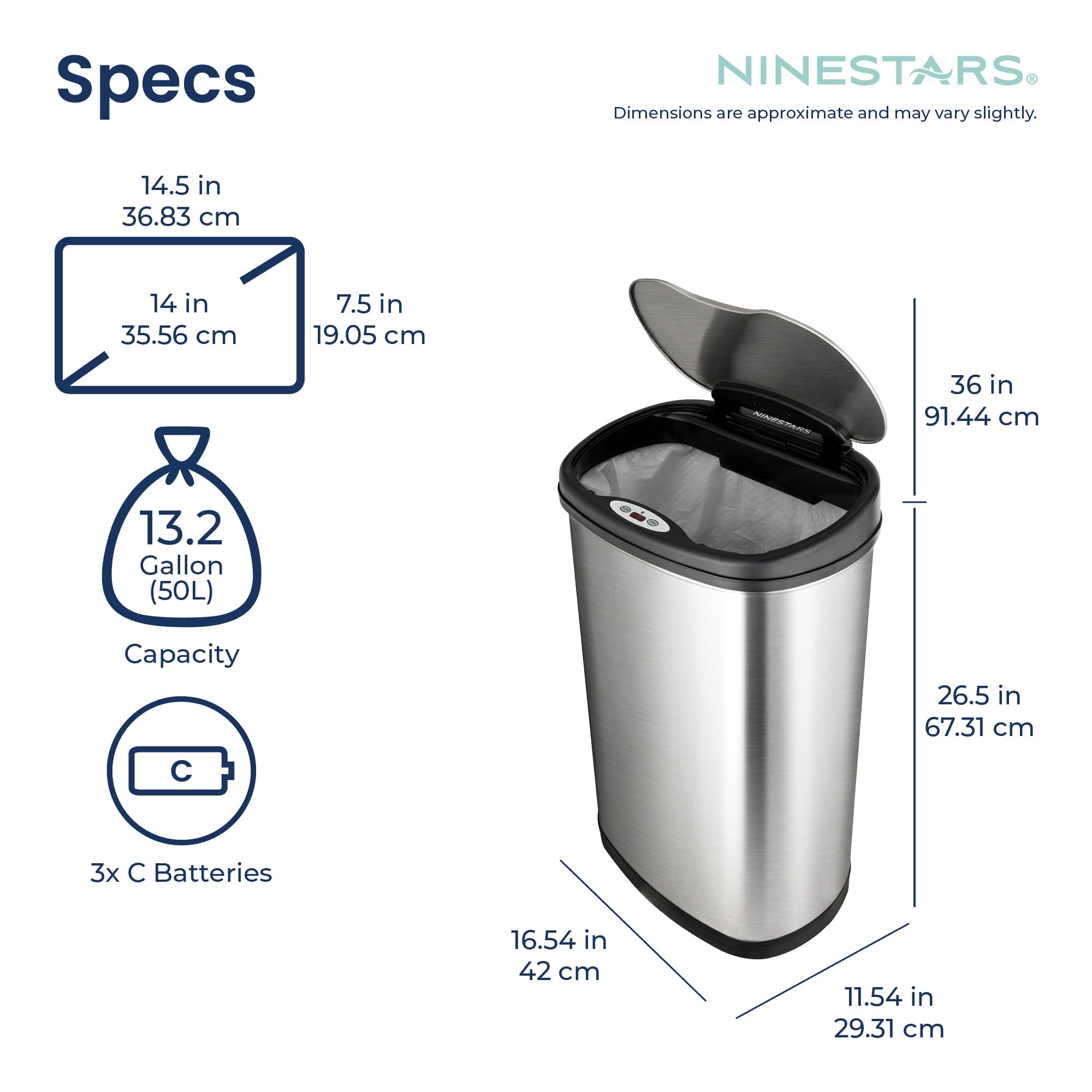 ninestars anneau de tenue amovible pour changement propre de sac