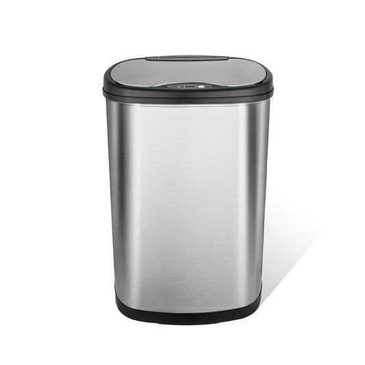 Ninestars poubelle ovale avant vue produit, design gain de place