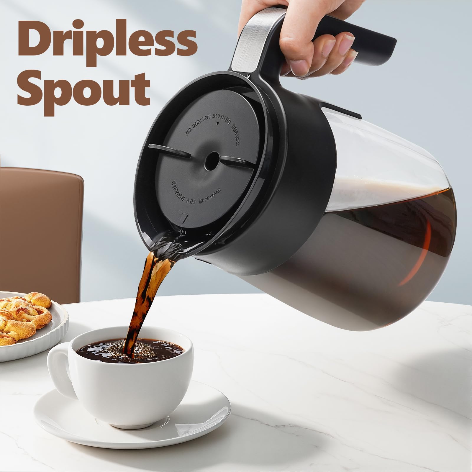 Ninja carafe avec couvercle brew-through facilitant le brassage direct