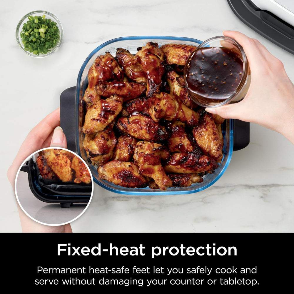 Ninja verre TempWare étiquette montrant résistance thermique élevée