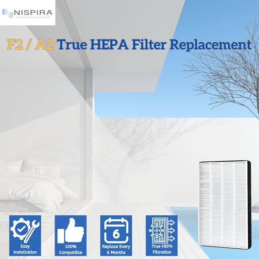 Nispira gros plan sur la texture HEPA montrant efficacité de capture des particules