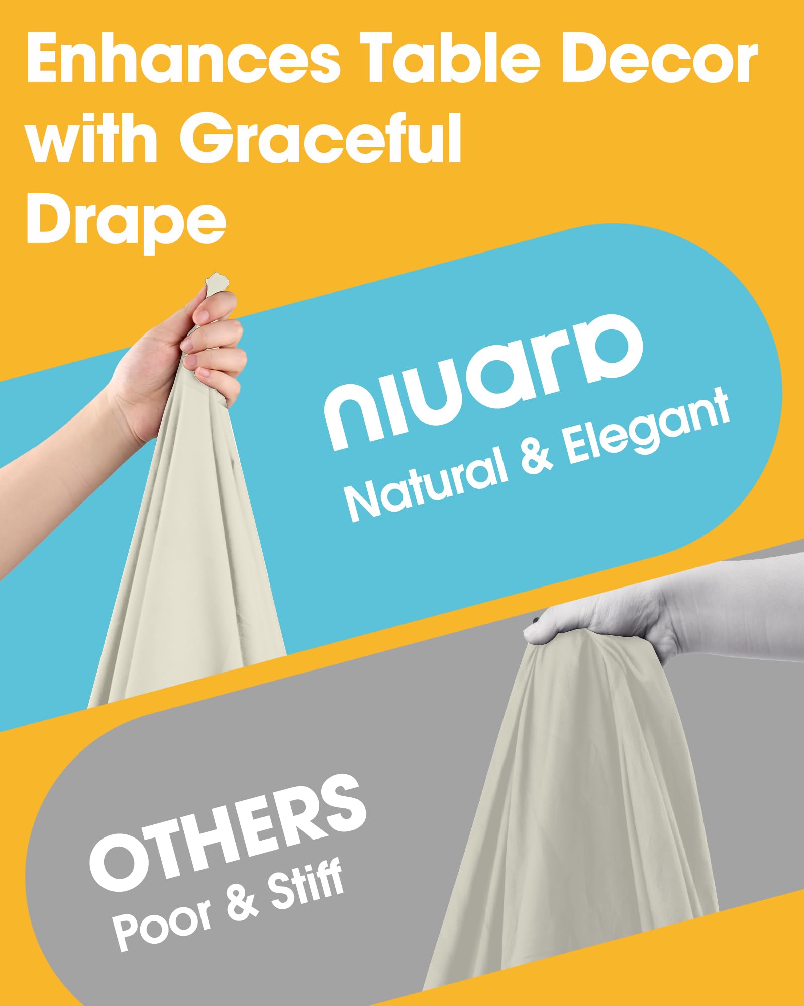 Niuara nappe table dressée pour fête look chic et coordination facile