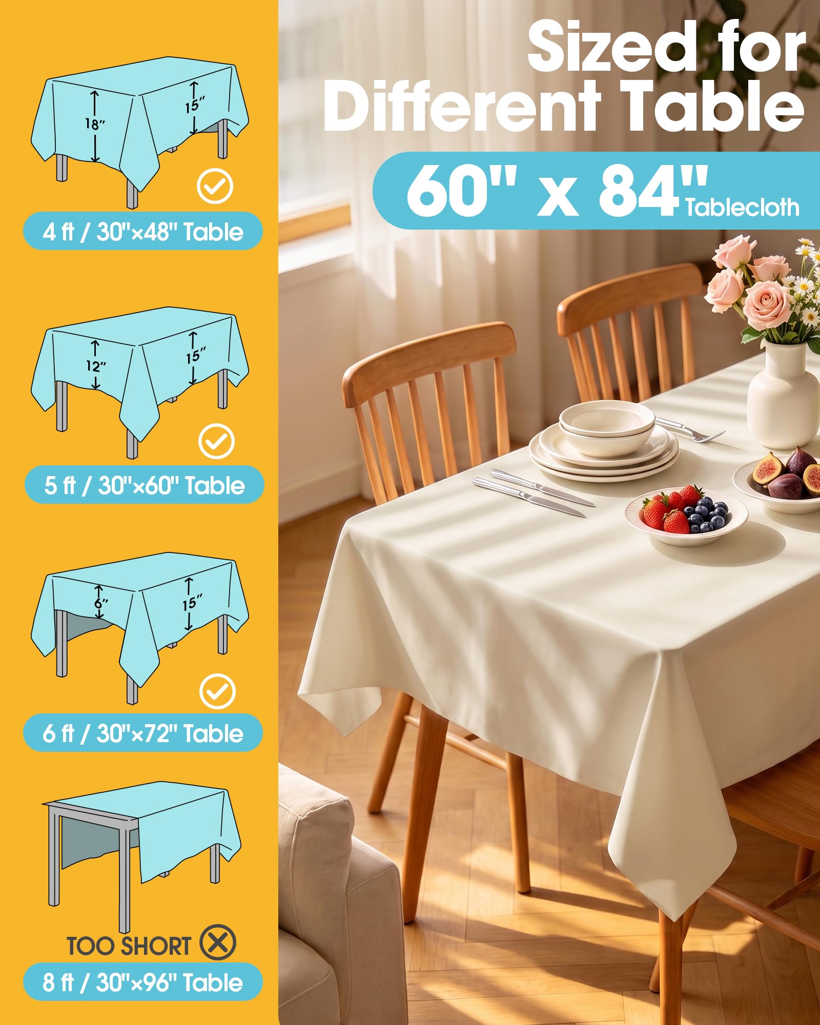 Niuara nappe pli et finition repassage minimal pour présentation soignée