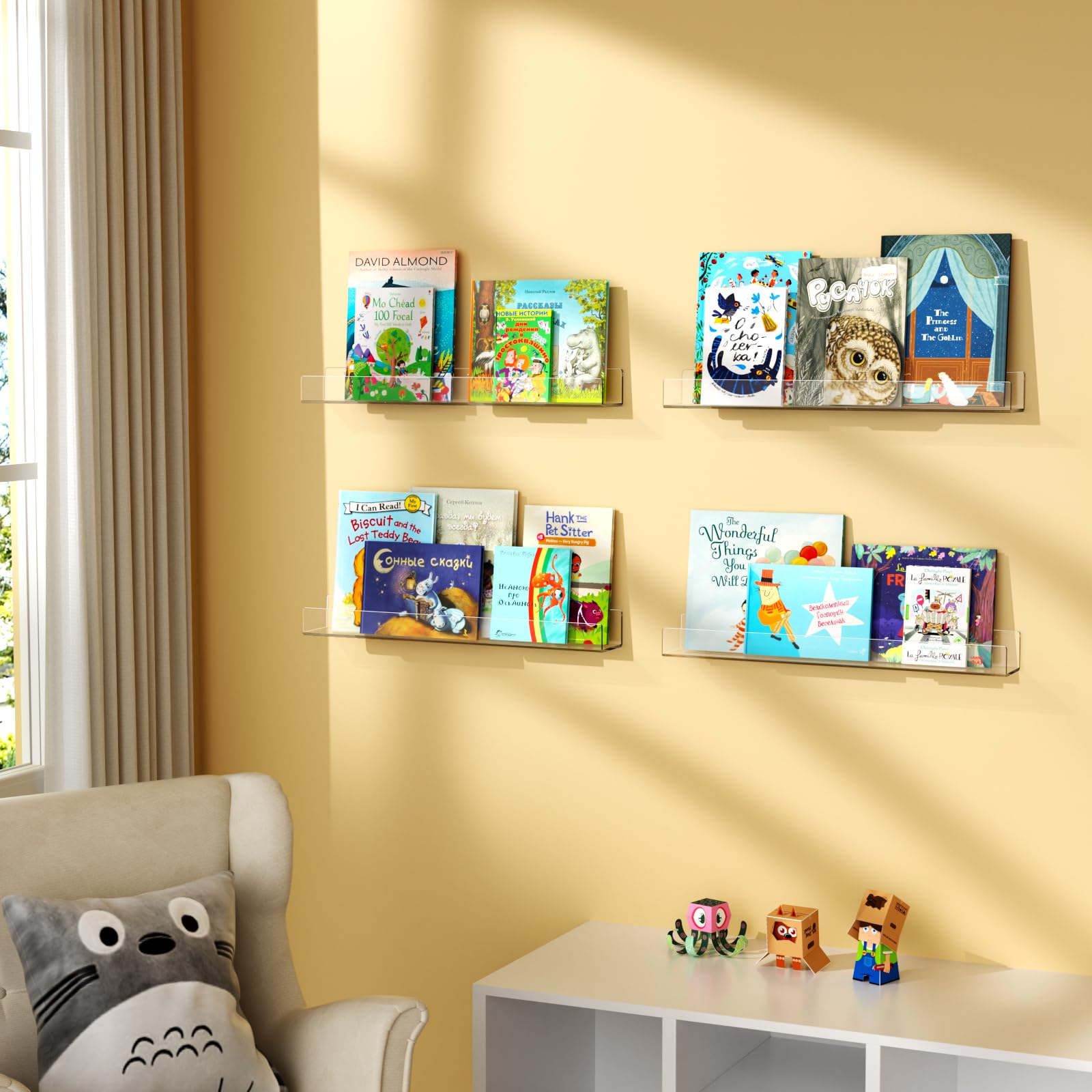 NIUBEE angle rangement livres empêche glissement et organise
