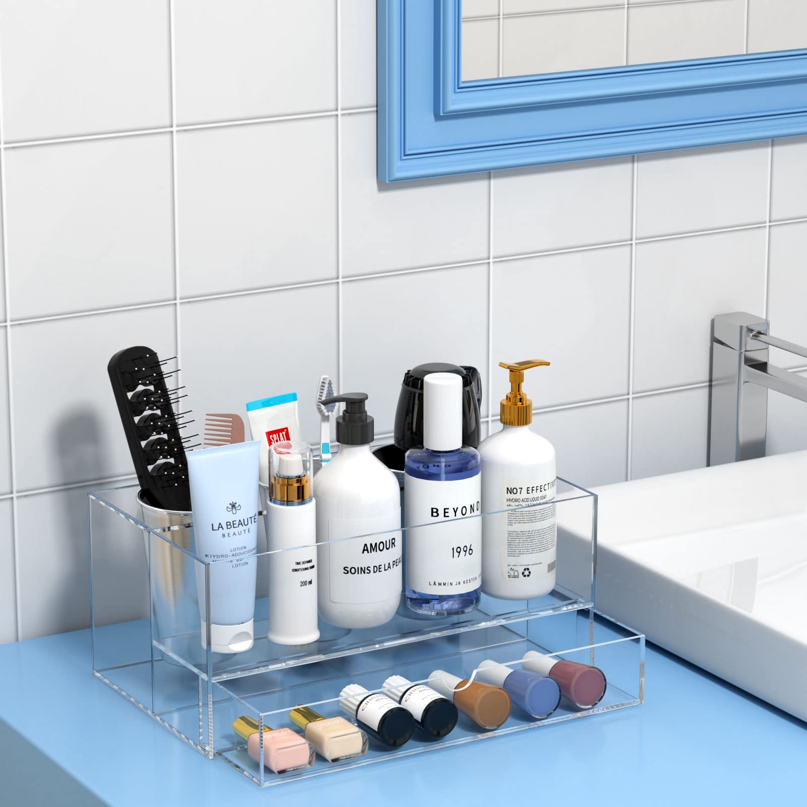 NIUBEE gros plan acrylique translucide pour nettoyage facile