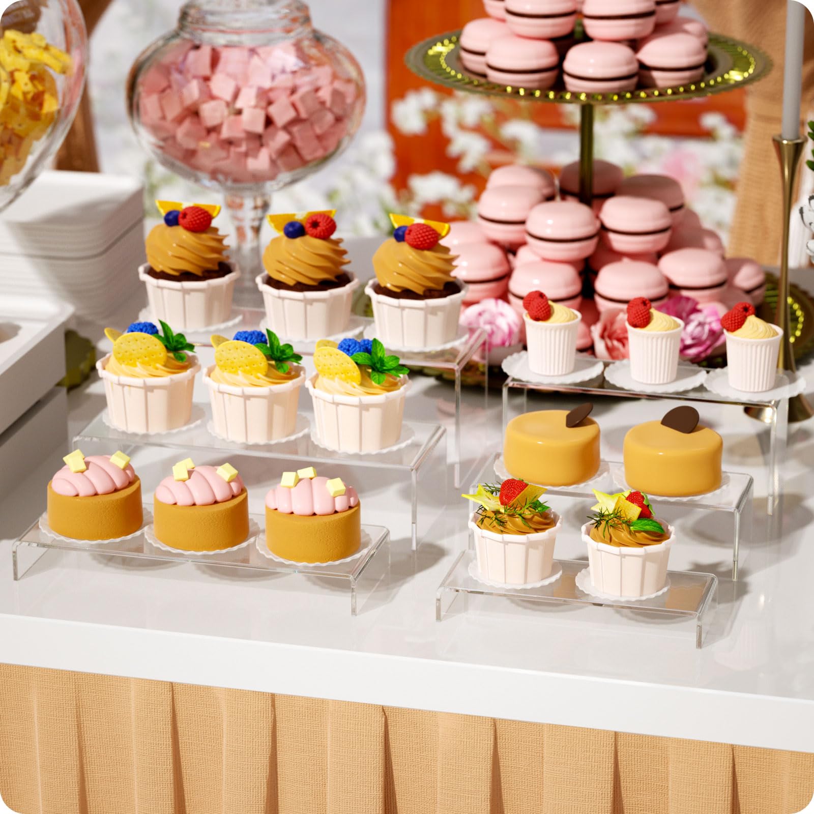 NIUBEE présentoirs disposés pour mariage créant une table élégante