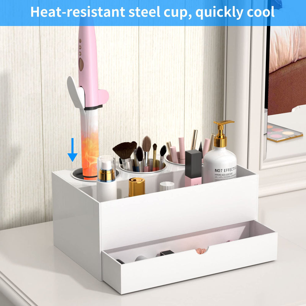 NIUBEE tiroir ouvert montrant rangement pratique pour élastiques et pinces