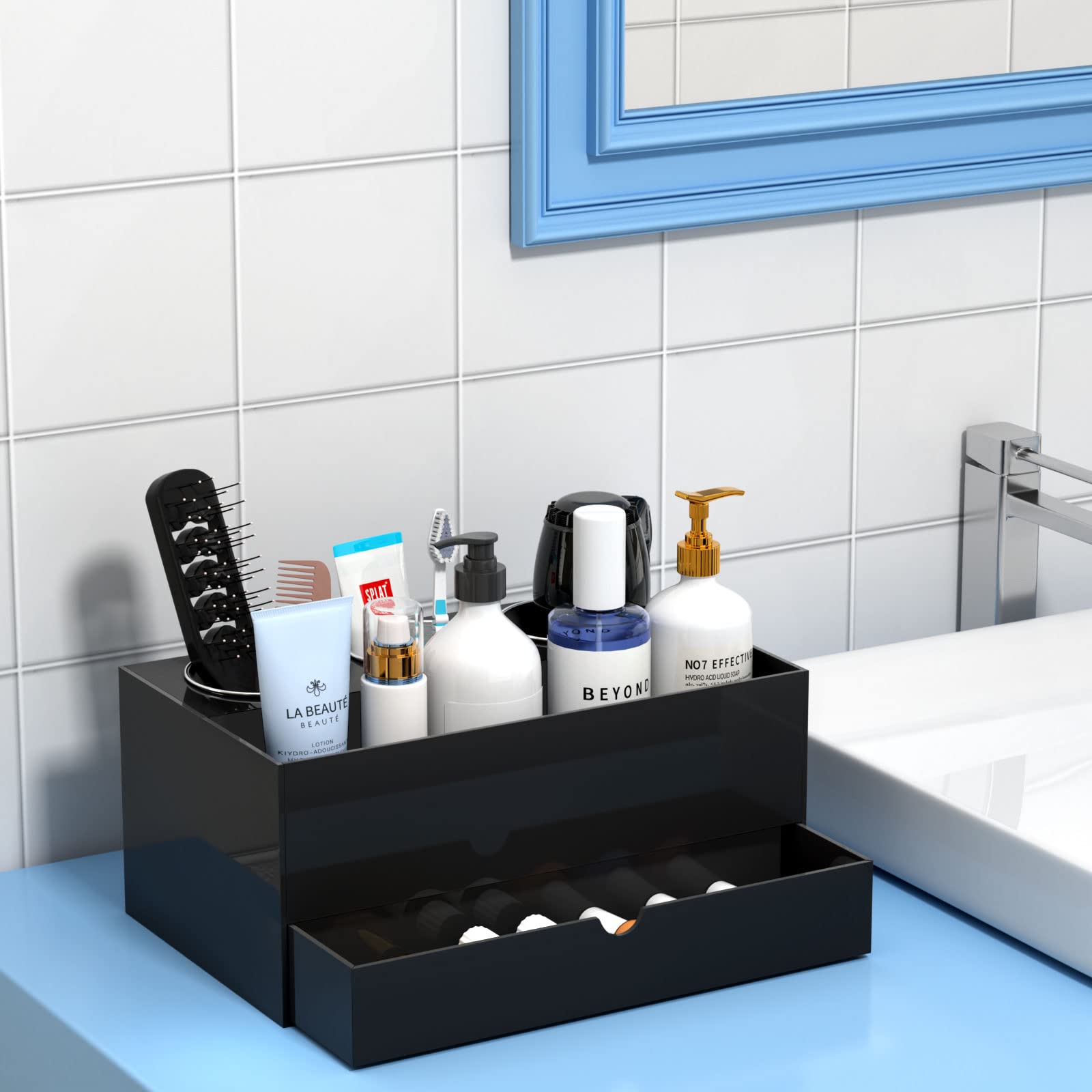 NIUBEE en usage avec sèche‑cheveux pour routine rapide matin