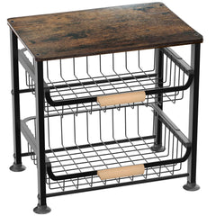 NiuYichee vue avant de l'étagère trois niveaux montrant rangement compact