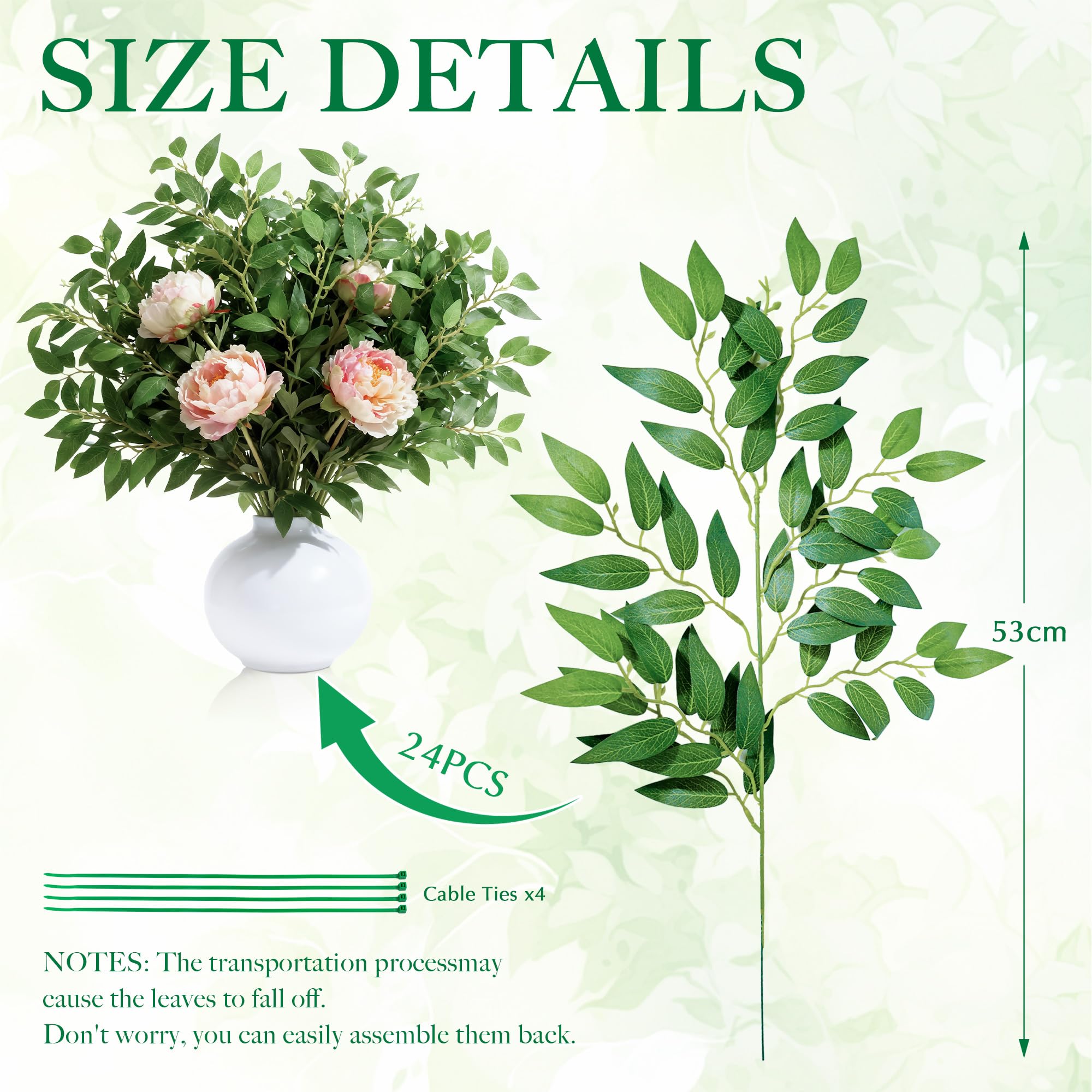 NKLTD gros plan sur feuilles en soie montrant texture réaliste et finition
