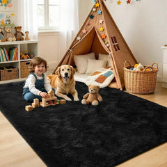 Noahas tapis en salon créant coin cosy et chaleur visuelle